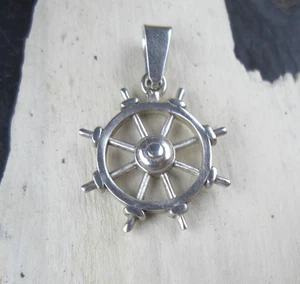 Ciondolo catena timone volante nave barca argento sterling 925 - Foto 1 di 2