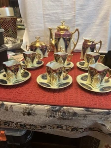 Antique Jena Bareuther & Co. Waldsassen Bavaria Germany Demi Tea/Chocolate Set - Picture 1 of 24