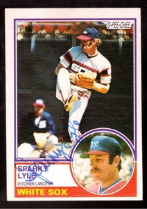 1983 O-PEE-CHEE #208 SPARKY LYLE AUTOGRAPH, SIGNED CARD - Picture 1 of 1