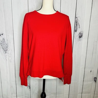 Sudadera Pullover Victoria's Secret Deportiva Roja Ojo de Cerradura Espalda Abierta Alta Baja Talla XS Foto 1 de 4