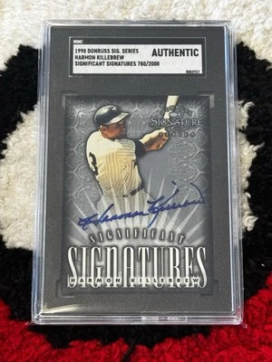 1998 DonrussSignificant Signatures HARMON KILLEBREW #6 Auto /2000 SGC Authentic - Image 1 of 4