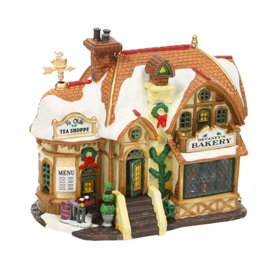 Lemax Christmas Village Devaneys Bakery Battery Operated Led - 35793 Brown