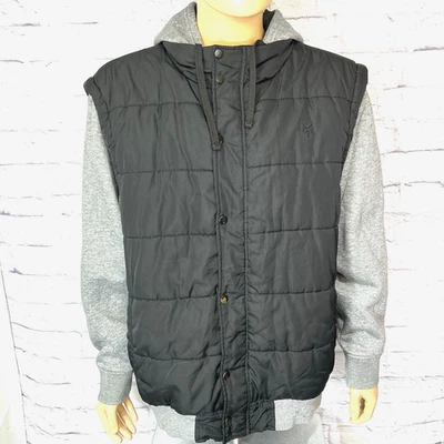 Abrigo irrompible vintage Zoo York sudadera con capucha para hombre XXL chaleco acolchado chaqueta cremallera completa Foto 1 de 4