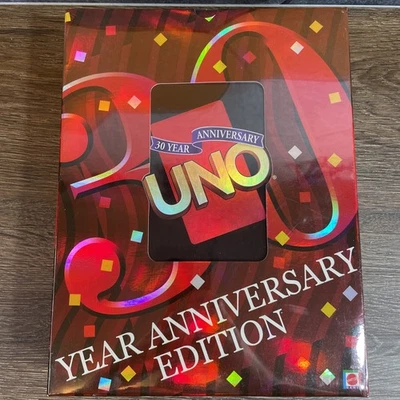 UNO 30 Year Anniversary Edition 2001 VTG Mattel Card Game New Sealed Box! - Image 1 of 4