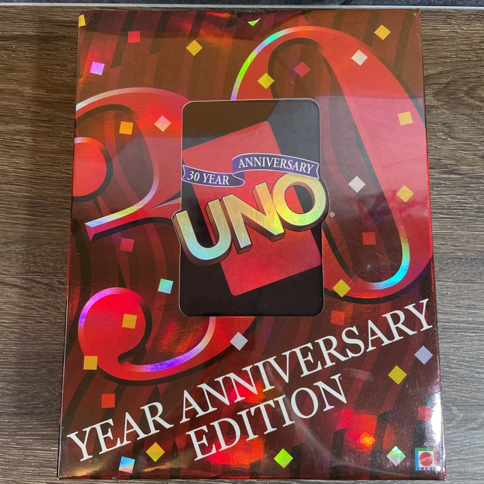 UNO 30 Year Anniversary Edition 2001 VTG Mattel Card Game New Sealed Box! - Image 1 of 4