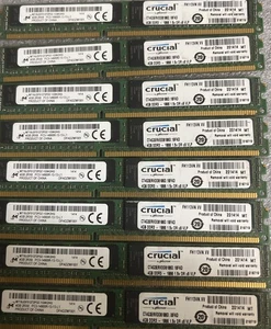 Lot 8 Micron 4GB 2Rx8 PC3-14900R SERVER RAM (32GB TOTAL) LOW PROFILE - Picture 1 of 1