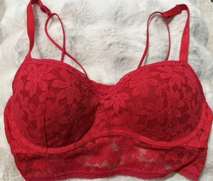 VS pink Bra Red Size L Bralette - Picture 1 of 8