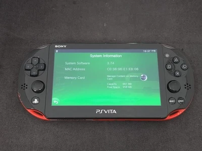 B640 Sony PS Vita PCH-2000 console Red x Black Handheld system fx - Image 1 of 4