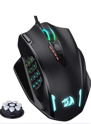 M908 Impact RGB LED MMO Gaming Mouse with 12 Side Buttons, Optical Wired - Image 1 of 4