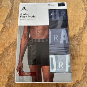 Nike Air Jordan Flight Modal Herren L Large 36-38 Boxershorts Schwarz Grau 3er Pack - Bild 1 von 10