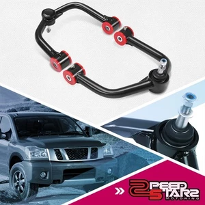 2Pcs Black Front Upper Control Arms for 04-24 Infiniti QX56/80 Nissan Pathfinder - Picture 1 of 5