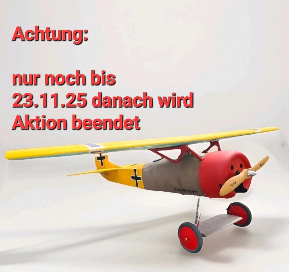 Graupner Fokker D VIII, Flugfertig (ohne Sender, Empfänger und Akkus) - Bild 1 von 4