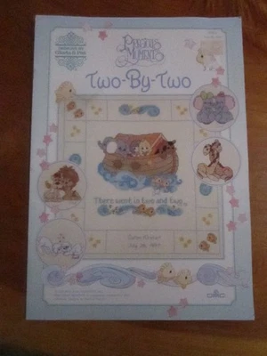 CROSS STITCH BOOK PRECIOUS MOMENTS TWO-BY-TWO   GREAT  **MUST SEE ** - Image 1 of 2