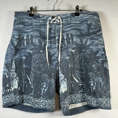 Pantalones cortos de natación vintage Y2K Billabong surf azul desteñido vikingo para hombre 38 Foto 1 de 4