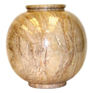 Sahara Beige Marble Large Vase - Picture 1 of 7