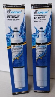 New 2 pk Excelpure EP-RPWF Refrigerator Water Filter Fits GE EP-RPWF-S Sealed - Image 1 of 4