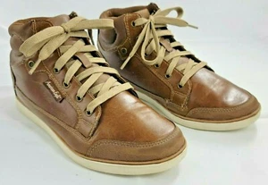 American Eagle 162905 Brown Synthetic Leather High Top Sneakers Size 7 M VGUC - Picture 1 of 9
