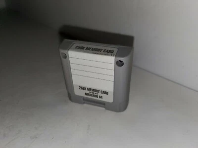 256K MEMORY CARD W/LABEL FOR  NINTENDO 64 N64 W/EXCHANGEABLE CR2032 BATTERY #A20 - Image 1 of 4