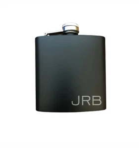 Personalisierter Stahlkolben mit Gravur - Ihre Initialen - individueller Trinkkolben Set - Bild 1 von 5