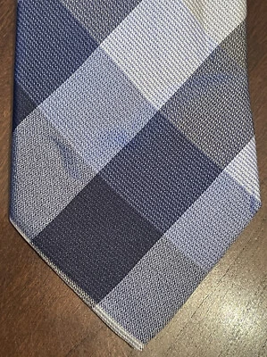 Corbata Ryan Seacrest azul gris 100 % seda para hombre hecha en China Foto 1 de 4
