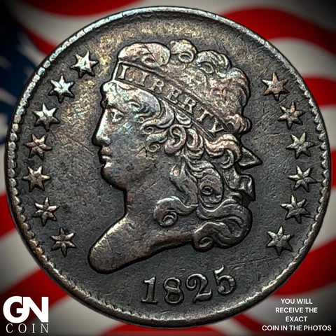 1825 Classic Head Half Cent Q3594 Cover