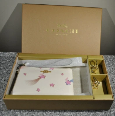 Новый с Ярлыками тренер угловой молнии кошелек с ремешком мел розовый диско звезда с коробкой подвески - C7350 - Изображение 1 из 4