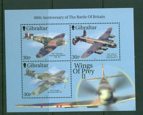 Gibraltar #853c (2000 RAF Fighter Plane sheet) VFMNH CV $5.00 Cover