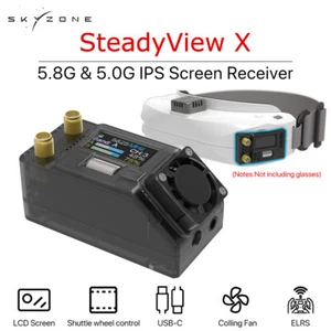 SKYZONE Steadyview X 5.0G 5.8Ghz Receiver Module for RC FPV Goggles SKY04 COBRA - Picture 1 of 13
