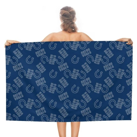 Indianapolis Colts Adult Beach Towel Double-faced Pile Travel Towels 51*31in Cover