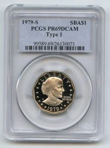 1979 S $1 T1 SBA Susan B Anthony Dollar Proof PCGS PR69DCAM - Picture 1 of 1