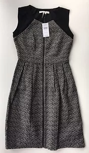 NWT Women's Max and Cleo Black and White Tweed Zipper Front Dress-Sz 2 ($138) - Picture 1 of 3