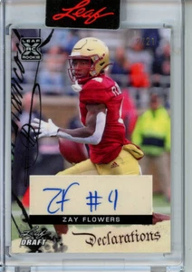 Zay Flowers Leaf Draft Declarations 2023 automático radiocontrol novato 2/21 Baltimore Ravens - Imagen 1 de 2