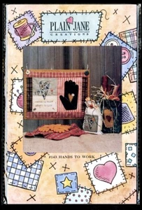 Plain Jane Creations #143 HANDS TO WORK Applique Quilt Pattern - Picture 1 of 2