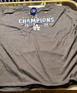 Los Angeles Dodgers MLB Team apparel 2020 World Series Champion shirt 3XL L/S - Picture 1 of 4