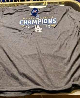 Los Angeles Dodgers MLB Equipo Ropa 2020 Serie Mundial Campeón Camiseta 3XL L/S Foto 1 de 4