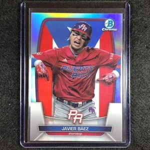 2023 Bowman Chrome Mlb Javier Baez Wbc Flag Variation Base Refractor 478/499 - Picture 1 of 1
