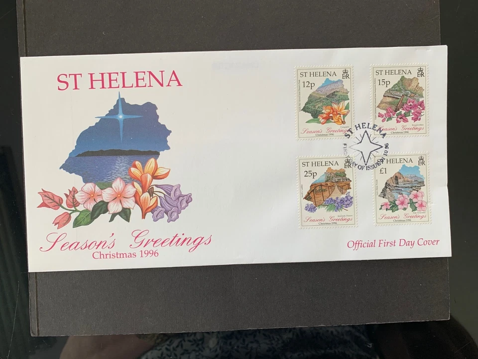 ST HELENA 1996 CHRISTMAS - FLOWERS & VIEWS 4v FIRST DAY COVER SG730/33 - Image 1 of 1