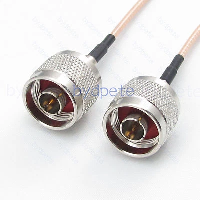 N Type male to male RG316 Double Shield Braid Coaxial Cable Koaxail Kable 50 ohm - Image 1 of 4