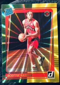 2021 Donruss SCOTTIE BARNES Green Yellow Holo Laser Rated Rookie RC #236 SP - Picture 1 of 2
