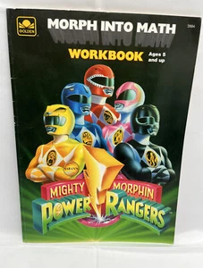 Mighty Morphin Power Rangers Morph into Math Golden Vintage Coloring Book 1994 - Foto 1 di 12