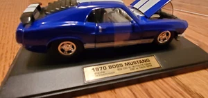 1970 BOSS MUSTANG Blue Muscle Car 1 of 10000 1998 Tootsietoy Hard Body Limited - Picture 1 of 4