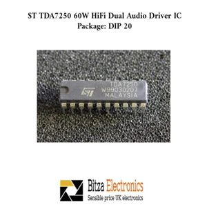 ST TDA7250 60W HiFi Dual Audio Driver IC 20 Pin DIP - Picture 1 of 2