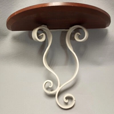 Ethan Allen American Dimensions Accent Swirling Wandregal Schmiedeeisen & Nussbaum - Bild 1 von 4