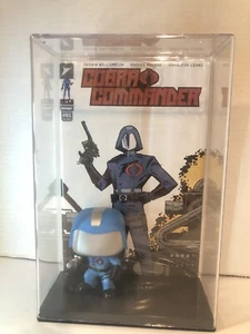 Custom Cobra Commander #44 Funko Pop Case w/ Matching Comic Book backdrop - Picture 1 of 4