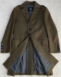 Burberry Black Label Men's Wool Trench Coat Khaki Asian Fit L (US size M) - Picture 1 of 19