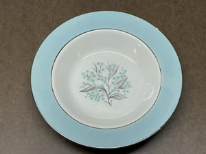 Sevron Dinnerware Blue Lace Pattern Turquoise 8 1/4” Soup Bowl with Chip - Picture 1 of 5