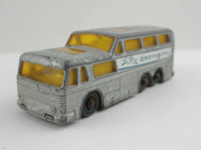 Lesney Matchbox Regular Wheel #66 Greyhound Coach (Silver) - w/ WEAR - Image 1 of 4