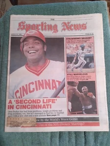 The Sporting News March 24,1986 Reds Dave Parker/Darryl Strawberry/Marvin Hagler - Picture 1 of 2