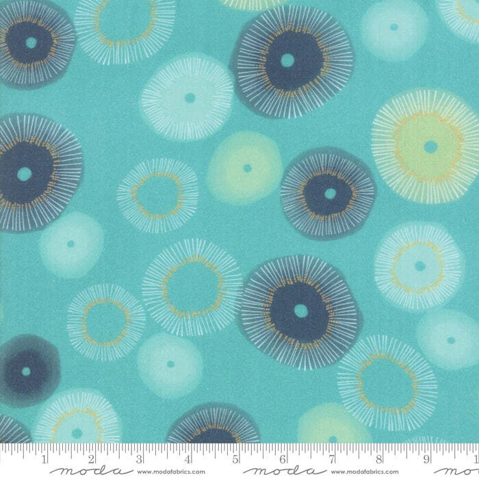 Teal Zen Chic 54" Rayon fabric by Moda, 1680 16R, nice for blouses, skirts - Image 1 of 1