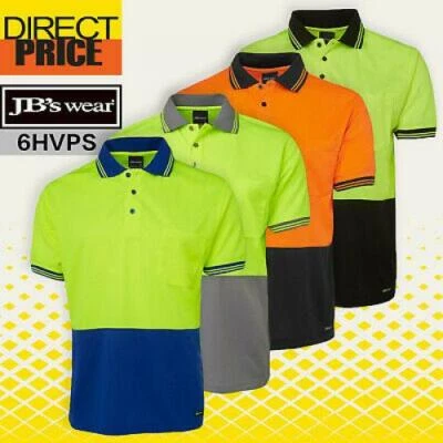 JB's wear HI VIS S/S TRADITIONAL POLO Shirt, Work, Crew, 6HVPS - image 1 of 4